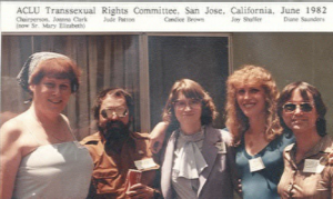 Photograph of the ACLU Transsexual Rights Committee, San Jose, California, June 1982