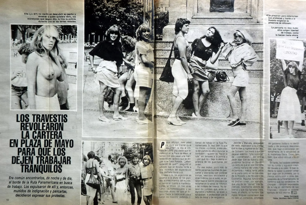The first travesti protest in Argentina is held in Buenos Aires’ central square and is attended by around twenty people...